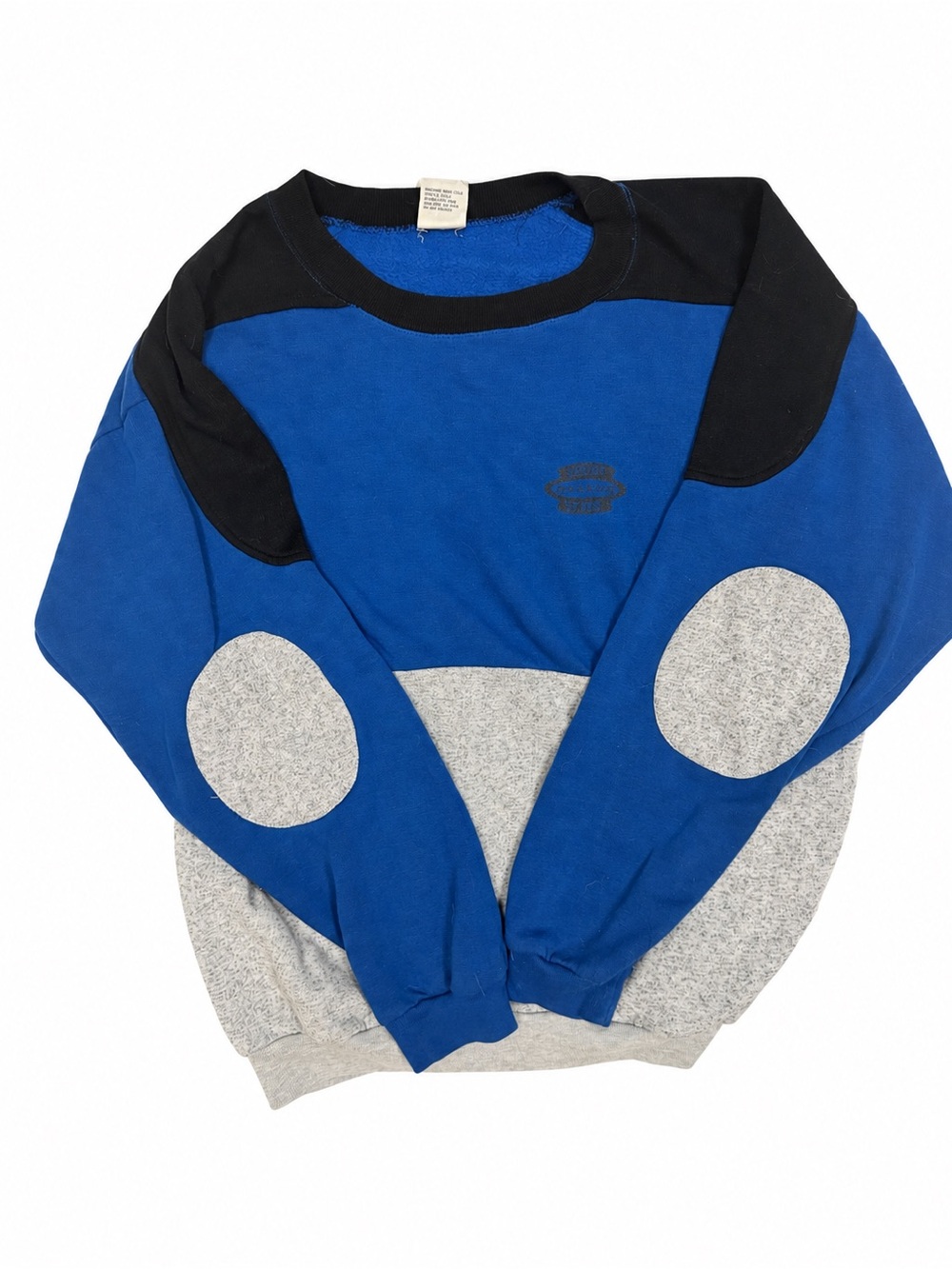 Vintage 90’s Dunlop Colorblock Blue & Gray Crewneck Sweater